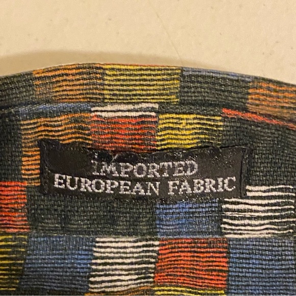 Riscatto Shirt Mens Size L Multicolor Geometric Short Sleeve Button Up - Picture 10 of 13